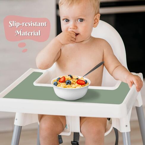 Kalovin High Chair Placemat for IKEA Antilop Baby High Chair, Silicone Placemats, High Chair Tray Finger Foods Placemat for Babies, Toddlers (Blush) in Saudi Arabia
