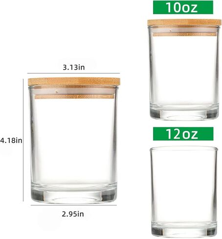 chayblas 15 PCS 10oz Candle Jars for Making Candles,Candle Making Jars Glass Candle Containers for Making Candles,Candle Making Containers 10oz. in Saudi Arabia