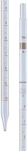 BOROSIL 7059P09A Graduated Mohr Pipette Class A Batch Certificate, EN ISO 835, 3.3 Borosilicate Glass, Amber Markings, Graduated from Zero to Last Graduated Mark, 25 mL in Saudi Arabia