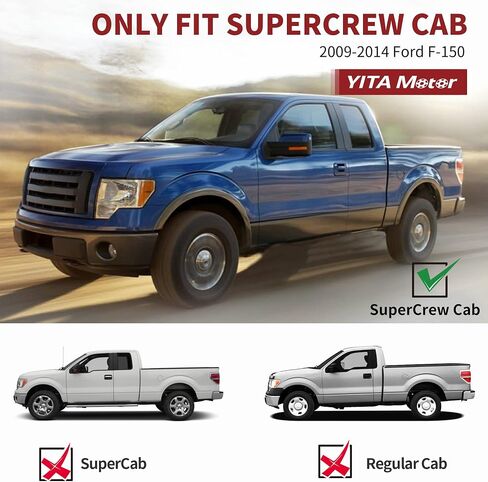 YITAMOTOR 6 Inches Running Boards Compatible with 2009- 2014 Ford F150 Super Crew Cab Side Step Nerf Bar in Saudi Arabia