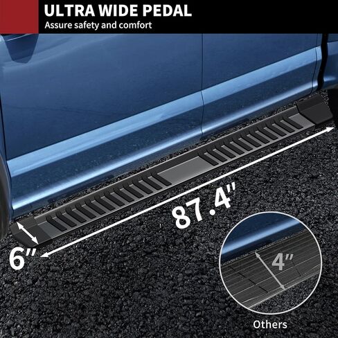 لوحات تشغيل YITAMOTOR مقاس 6 بوصات متوافقة مع 2009- 2014 Ford F150 Super Crew Cab Side Step Nerf Bar in Kuwait