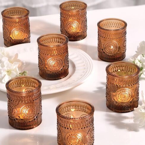 48 قطعة من حوامل الشموع الذهبية من DEVI لقطع الطاولة المركزية، وديكورات الزفاف الذهبية، وحامل شموع الشاي الزجاجي السائبة، وديكور طاولة حفلات عيد الشكر in Kuwait