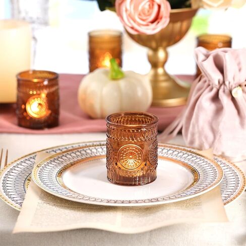 48 قطعة من حوامل الشموع الذهبية من DEVI لقطع الطاولة المركزية، وديكورات الزفاف الذهبية، وحامل شموع الشاي الزجاجي السائبة، وديكور طاولة حفلات عيد الشكر in Kuwait