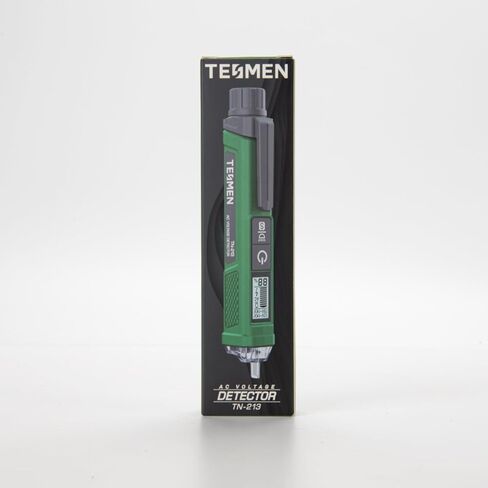Voltage Tester, TESMEN TN-213 Non-Contact Voltage Tester, Electrical Tester, AC 12V-/70V-1000V, Dual-Range, LCD Display in Percentage, Buzzer Alarm, Live Wire Tester, Wire Breakpoint Finder - Green in Saudi Arabia