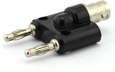 DGZZI 2-Pack BNC Female to Dual Banana Male Plug Jack Binding Posts RF Coaxial Adapter BNC to Banana Coax Jack Connector in Saudi Arabia