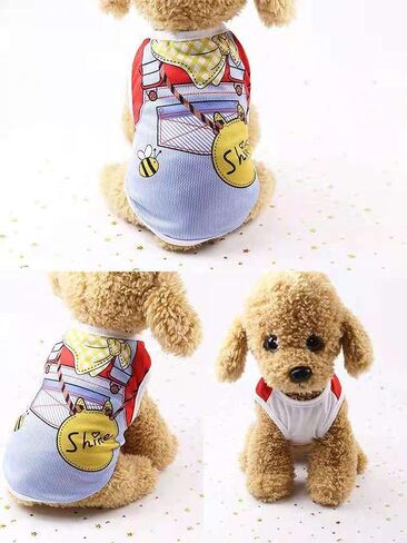 6 Pieces Pet Clothes Doggie Vest Clothes Puppy Clothing Dog Sleeveless Shirts Puppy Breathable Mesh Apparel Outfits for Pet Dog Cat (X-Small) in Saudi Arabia