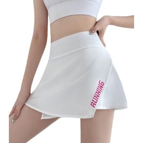 Women's Athletic Skort with Pockets, Built-in Shorts Workout Tennis Skirt for Gym Running in Kuwait