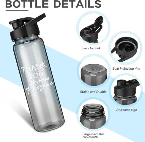 Inbagi 24 oz Plastic Water Bottles, Leak Proof, 6 Pcs, Employee Appreciation Gifts for Women Men Office Graduation, Sports Bottles for Running, School, Travel in Saudi Arabia