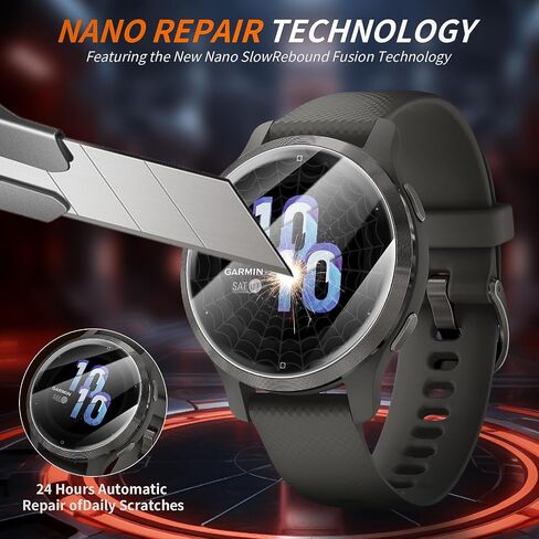 مجموعة Suoman المكونة من 6 قطع لواقي الشاشة Garmin Venu 2S، ومنفذ الشاحن + طبقة حماية شفافة عالية الوضوح من مادة TPU in Kuwait