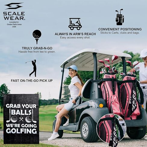 CaddyMag Magnetic Towel Clip with Carabiner & Ball Marker – Secure Attachment for Golf Towels, Easy Use on Carts, Clubs, and Bags in Saudi Arabia