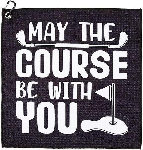 Golf Towel Cleaning Towel Fun Accessory with Golf Bag Clip, Personalized Towels Birthday Gift in Saudi Arabia