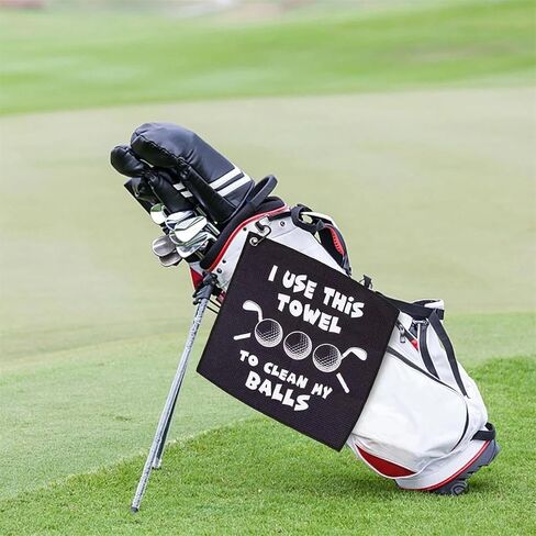 Golf Towel Cleaning Towel Fun Accessory with Golf Bag Clip, Personalized Towels Birthday Gift in Saudi Arabia