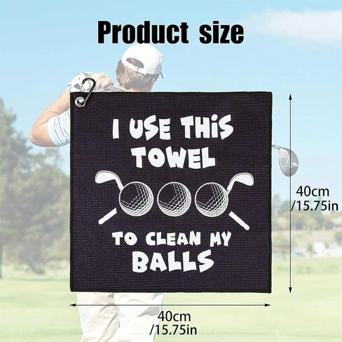 Golf Towel Cleaning Towel Fun Accessory with Golf Bag Clip, Personalized Towels Birthday Gift in Saudi Arabia