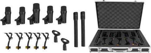 Rockville PRO-D7 KIT 7 Drum Mics w/Kick+Snare+Pencil Microphones+XLR Cables in Saudi Arabia
