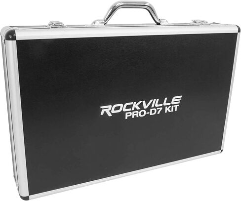 Rockville PRO-D7 KIT 7 Drum Mics w/Kick+Snare+Pencil Microphones+XLR Cables in Saudi Arabia