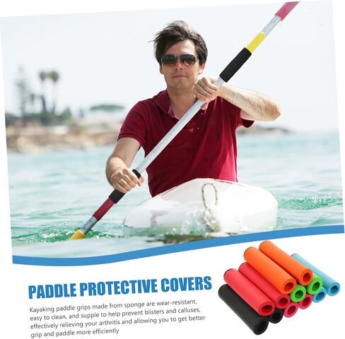 Toyvian 12Pcs Kayak Paddle Grips Non Slip Sponge Covers for Comfortable Handling Rod Protection for Kayaking Accessories in Saudi Arabia