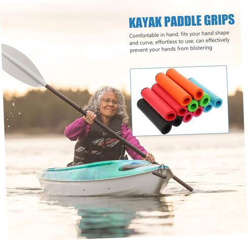 Toyvian 12Pcs Kayak Paddle Grips Non Slip Sponge Covers for Comfortable Handling Rod Protection for Kayaking Accessories in Saudi Arabia