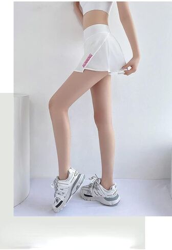 Women's Athletic Skort with Pockets, Built-in Shorts Workout Tennis Skirt for Gym Running in Saudi Arabia
