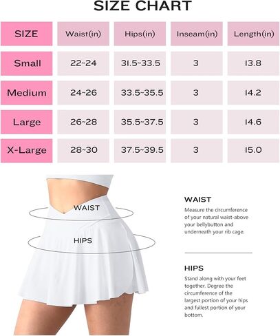 Women Crossover Tennis Golf Skirt - High Waisted Golf Athletic Pleated Workout Dress Skort with Pockets in Saudi Arabia
