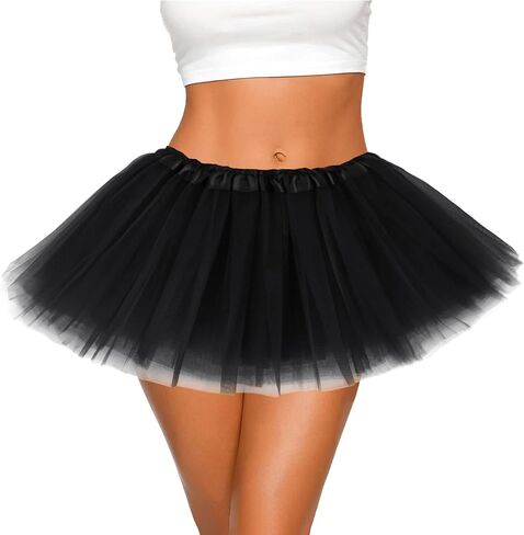 Tutus for Women 5 Layered Tutu Skirts for Women Adults Girls Teens Rave Halloween Costume Tutu Dance Skirt Tulle Skirts in Saudi Arabia