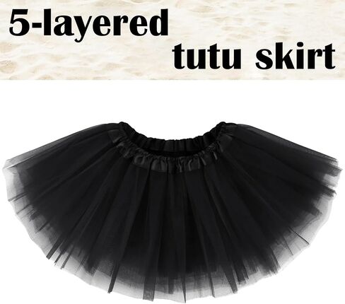 Tutus for Women 5 Layered Tutu Skirts for Women Adults Girls Teens Rave Halloween Costume Tutu Dance Skirt Tulle Skirts in Saudi Arabia