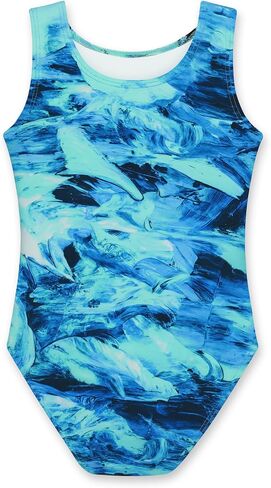 Destira Girls Blue Ocean Gymnastics Leotard Collection, Snug Performance Fit (Size Up for Comfort) - GIRLS/CHILD Sizes in Saudi Arabia