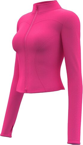 TAISIM Women's Athletic Hiking Long Sleeve Shirts with Thumb Holes Workout Running Crop Top in Saudi Arabia