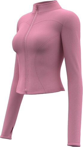 TAISIM Women's Athletic Hiking Long Sleeve Shirts with Thumb Holes Workout Running Crop Top in Saudi Arabia