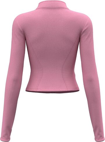 TAISIM Women's Athletic Hiking Long Sleeve Shirts with Thumb Holes Workout Running Crop Top in Saudi Arabia