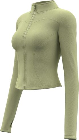 TAISIM Women's Athletic Hiking Long Sleeve Shirts with Thumb Holes Workout Running Crop Top in Saudi Arabia