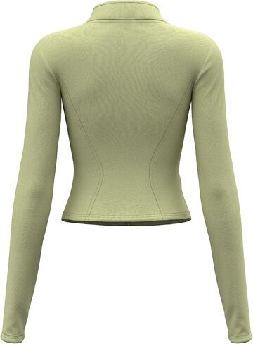 TAISIM Women's Athletic Hiking Long Sleeve Shirts with Thumb Holes Workout Running Crop Top in Saudi Arabia