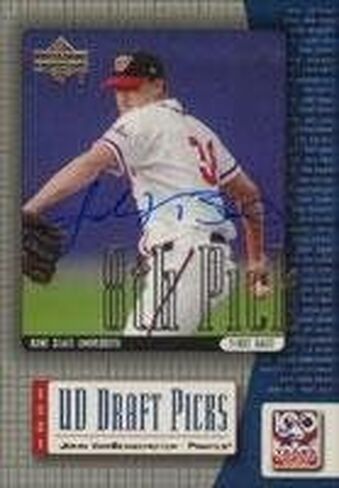بطاقة موقعة من John VanBenschoten Pittsburgh Pirates 2001، مسودة السطح العلوي. يأتي هذا المنتج مع شهادة الأصالة من Autograph-Sports. موقعة - البيسبول موقعة MLB in Saudi Arabia