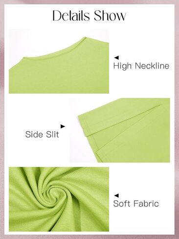 Fisoew Womens Oversized T Shirts Casual 3/4 Sleeve Side Slit Workout Gym Loose Fit Summer Tee Tunic Tops in Saudi Arabia