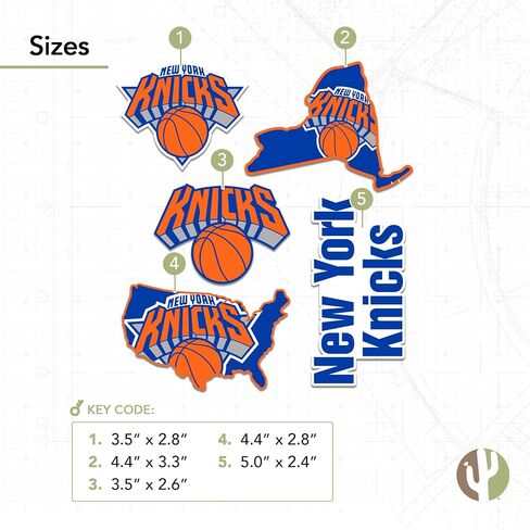 ملصق Desert Cactus New York Knicks ملصق NBA مرخص رسميًا ملصق من الفينيل لزجاجة مياه الكمبيوتر المحمول ودفتر قصاصات السيارة (النوع 2-3) in Saudi Arabia