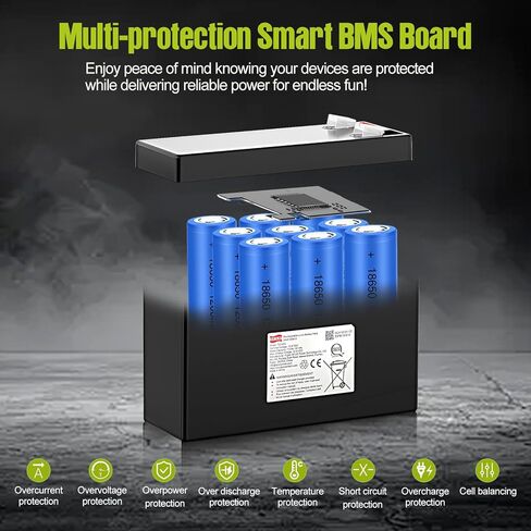 12V 7AH Battery Rechargeable Sealed Lead Acid Lithium Battery,Li-ion Batteries 12v with 7A BMS,2000+ Deep Cycles Batteries for Kid Ride-on Toys Car Solar System Scooter Fish findery in Kuwait