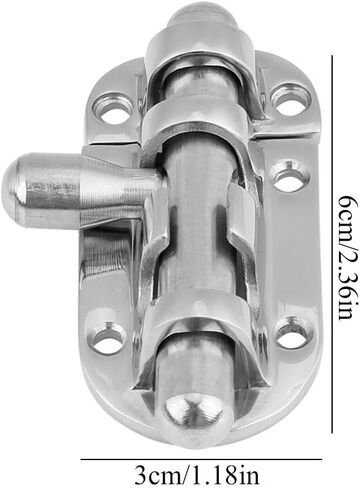 Stainless Steel Lock Latch, Boat Door Lock Boat Bar Security Sliding Lock Heavy Duty Marine Boat Door Window Lock Slide Barrel Bolt Clasp, ship latch in Saudi Arabia