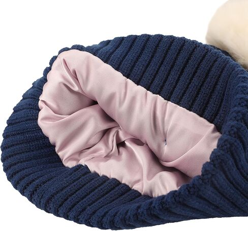 Disney Stitch Character Face & Pearl Appliques Blue Cuff Beanie in Kuwait