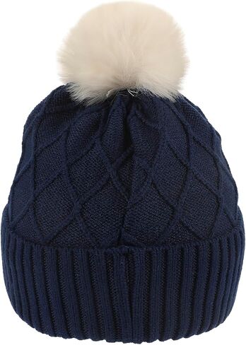 Disney Stitch Character Face & Pearl Appliques Blue Cuff Beanie in Kuwait