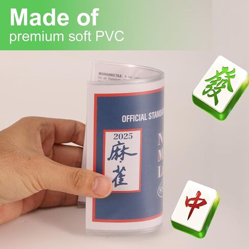 2pcs 2025 Mahjong Card Holder, Plastic Ultra-Transparent Table Game Mahjong Card Protector Gifts Clear Tri Fold Protective Cover 6.1x4.96in Scratch-Resistant Holder Set in Saudi Arabia