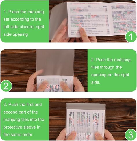 2pcs 2025 Mahjong Card Holder, Plastic Ultra-Transparent Table Game Mahjong Card Protector Gifts Clear Tri Fold Protective Cover 6.1x4.96in Scratch-Resistant Holder Set in Saudi Arabia