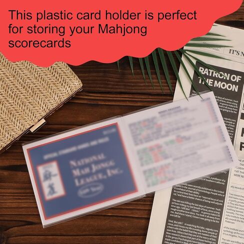 2pcs 2025 Mahjong Card Holder, Plastic Ultra-Transparent Table Game Mahjong Card Protector Gifts Clear Tri Fold Protective Cover 6.1x4.96in Scratch-Resistant Holder Set in Saudi Arabia