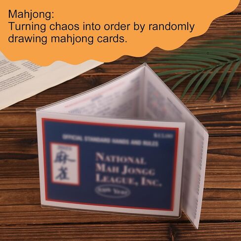 2pcs 2025 Mahjong Card Holder, Plastic Ultra-Transparent Table Game Mahjong Card Protector Gifts Clear Tri Fold Protective Cover 6.1x4.96in Scratch-Resistant Holder Set in Saudi Arabia