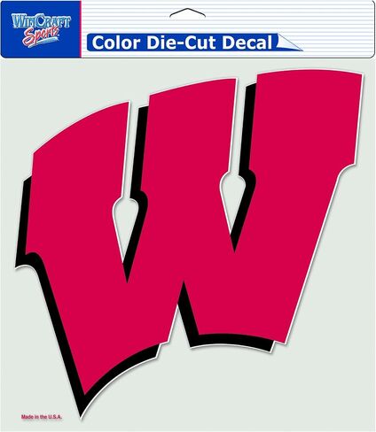 NCAA Wisconsin Badgers 8-by-8 Inch Diecut Colored Decal in Saudi Arabia