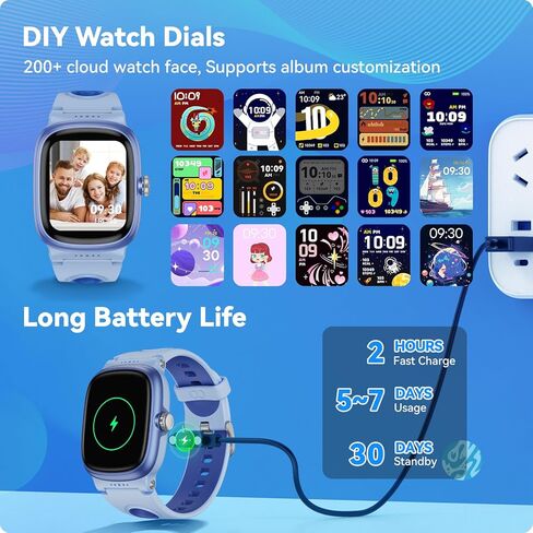 Smart Watch for Kids with Heart Rate Sleep Monitor, Games/Alarm/IP68 Waterproof Smart Watch for Boys Girls, Step Calorie Pedometer Activity Tracker, Kids Fitness Watch Birthday Gifts for Aged 4-16 in Kuwait