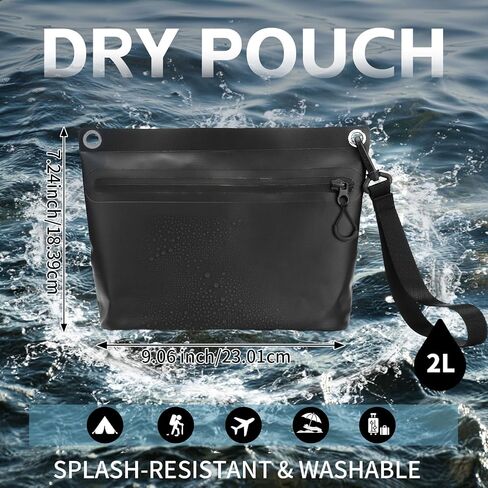 Waterproof Bag Fanny Pouch for Phone Passport Purse, Handle & Adjustable Strap for for Swim, Travel, Beach in Saudi Arabia