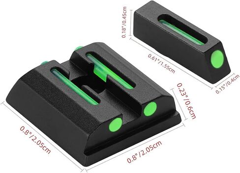 No-Tritium Fiber Optic Red/Green Sights for Pistol Taurus G2C, PT111, G3 w/o, TX22, G2, 709, G2S, PT140, 740, Taurus G2C Accessories Sights Set (Green) in Saudi Arabia