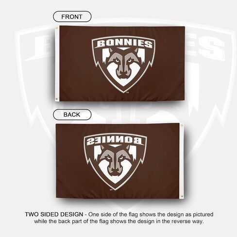 Desert Cactus St. Bonaventure University SBU Flag - 3 x 5 Feet Bonnies Banner, Indoor/Outdoor Durable Fabric, 100% Polyester Design (Style 2) in Saudi Arabia