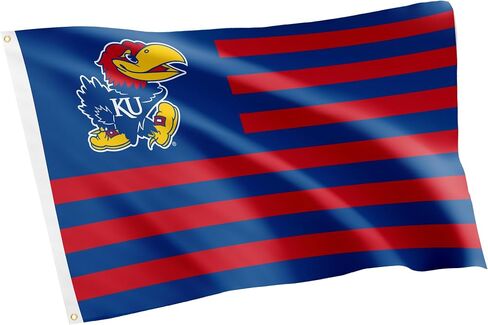Desert Cactus The University of Kansas TUK Flag - 3 x 5 Feet Jayhawks Banner, Indoor/Outdoor Durable Fabric, 100% Polyester Design (Style Nation) in Saudi Arabia