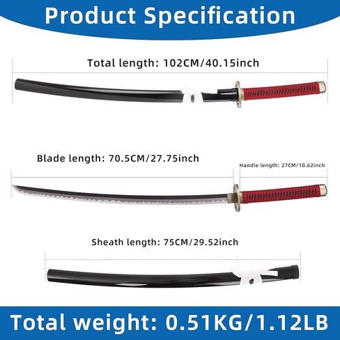 Yuta Okkotsu Sword Replica, Anime Cosplay Prop with Free Sword Display Stand & Carry Bag, Plastic Katana for Collection & Role Play in Saudi Arabia