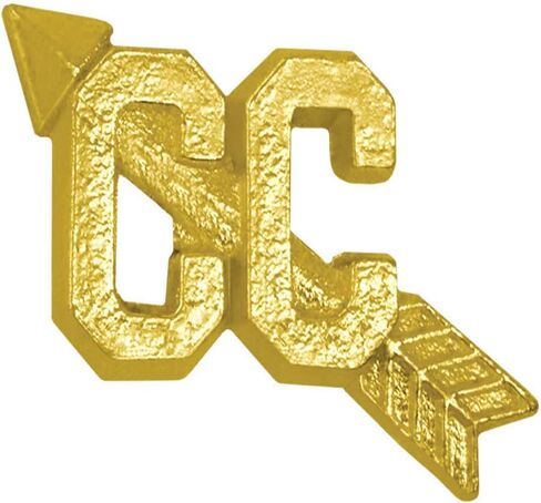 Gold Cross Country Chenille Lapel Pin in Saudi Arabia